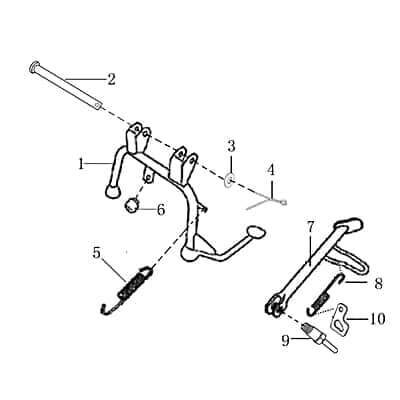 Seitenständer Ständer Motorroller Rex RS 701642