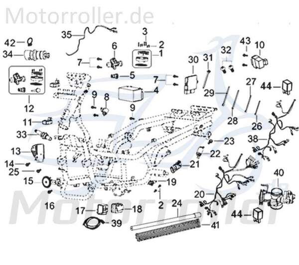 Kreidler Insignio 125 2.0 EFI Kabelbaum 125ccm 4Takt 92070T740002 Motorroller.de EFI-Kabelsatz 125ccm-4Takt Scooter Qingqi Ersatzteil Service