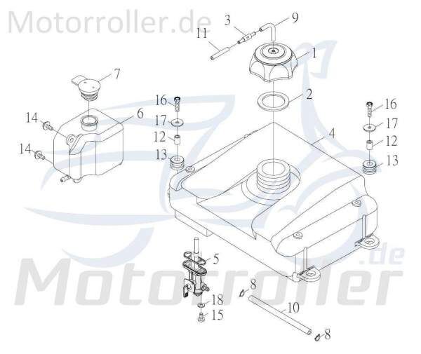 Kreidler F-Kart 100 Benzintank 100ccm 2Takt F100-94332 Motorroller.de Benzin-Tank Kraftstoff-Tank Benzin-Behälter Benzinbehälter Kraftstoff-Behälter