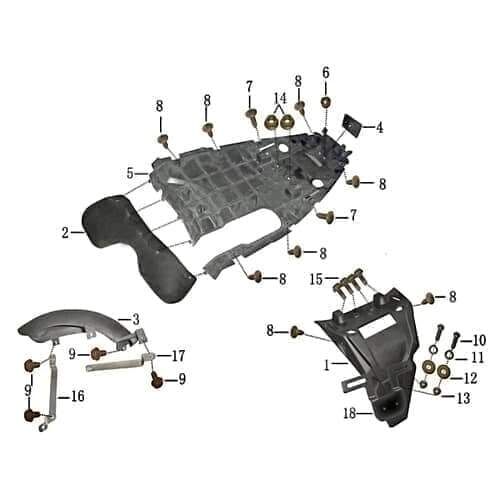 Bundmutter M4 Rex Monaco 50 Sechskantmutter 50ccm 4Takt Motorroller.de Flanschmutter Sechskant-Mutter Flansch-Mutter Maschinenmutter Maschinen-Mutter