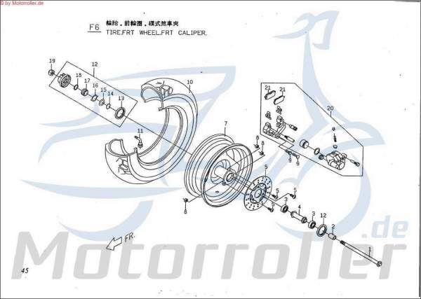 PGO Sicherungsmutter Bremsscheibe Big Max 50 50ccm 2Takt Motorroller.de Sicherheitsmutter selbsthemmende Sicherungs-Mutter Stopmutter Stop-Mutter