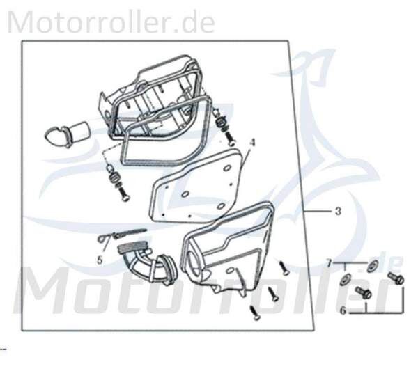 Kreidler Galactica 3.0 LC 50 DD Luftfilter 50ccm 2Takt 741448 Motorroller.de Luftfilterkasten Luft-Filter Luftfiltergehäuse Luftfiltermatte Scooter