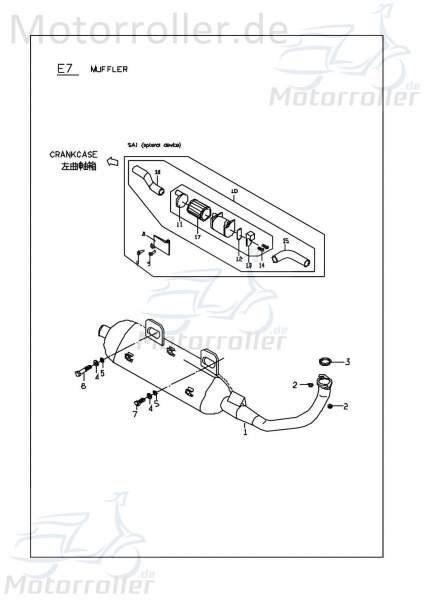 PGO Bundschraube M8x1,25x26mm Big Max 50 Roller 50ccm 2Takt Motorroller.de Maschinenschraube Flanschschraube Flansch-Schraube Maschinen-Schraube G-Max