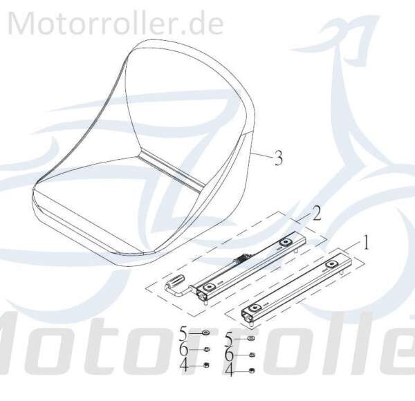 Kreidler F-Kart 170 Verstellschine 100ccm 4Takt 52721-GKO-00 Motorroller.de links Verstellleiste 100ccm-4Takt Ersatzteil Service Inpektion