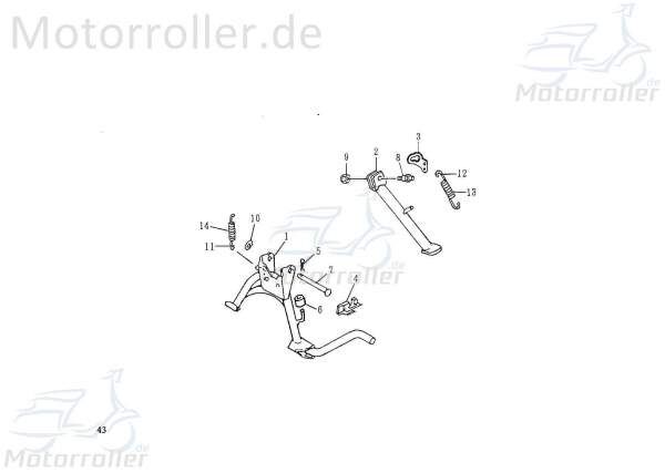 Seitenständer 74532 für 50ccm 2Takt