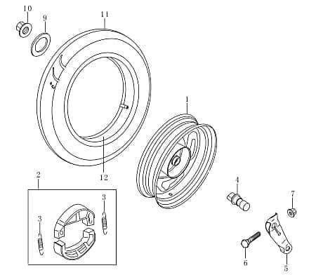 Scheibe Hinterrad Motorrad Kreidler Florett RMC 87157