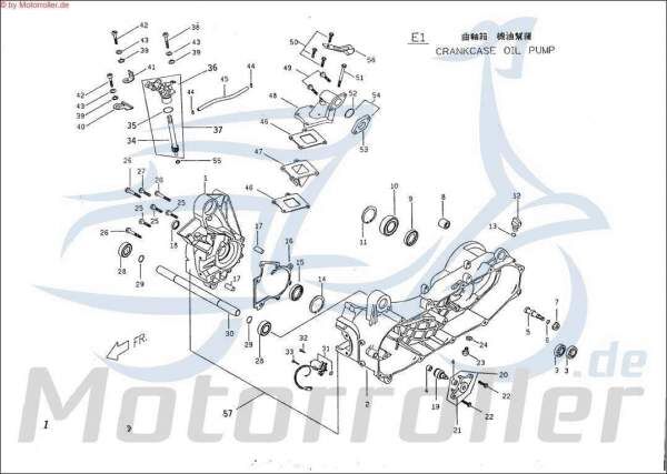 PGO Sechskantschraube M6x45mm Big Max 50 Halter 50ccm 2Takt Motorroller.de Befestigung Halterung Flachkopfschraube Sechskant-Schraube Bundschraube