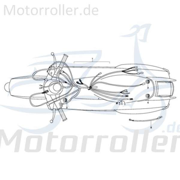 Kabeldurchführung Kreidler STAR Deluxe 4S 125 Scooter 720276 Motorroller.de 125ccm-4Takt STAR Deluxe 4S 200 Moped Ersatzteil Service Inpektion