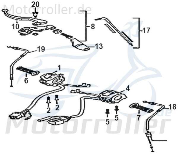 Kreidler Supermoto 50 DD Schaltereinheit links 733383 Motorroller.de Kombischalter Lenkerarmatur Kombischalter Motorrad Schaltmoped