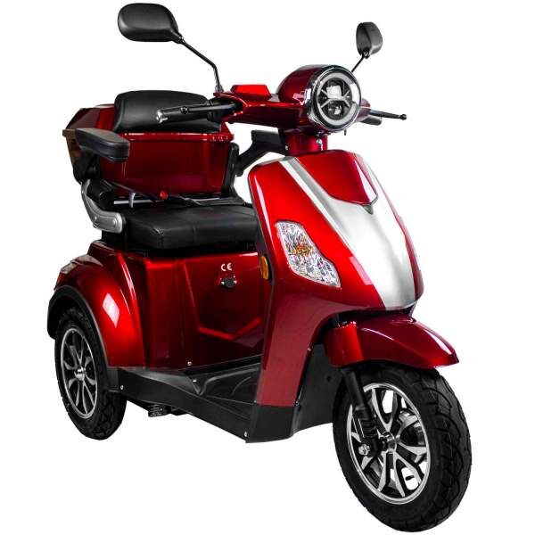 Elektroroller Scoody E3 Trike Y3 25 km/h rot Dreiradroller E-Roller E-Dreirad E-Scooter Seniorenroller Seniorenmobil E-Trike Handycaproller