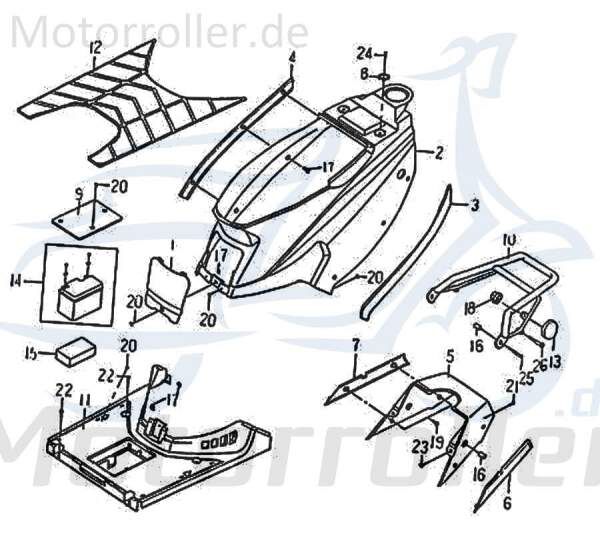 Rex Flash 50 Sechskantschraube 50ccm 2Takt 96411-06010 Motorroller.de Befestigung Halter Halterung Flachkopfschraube Sechskant-Schraube Bundschraube