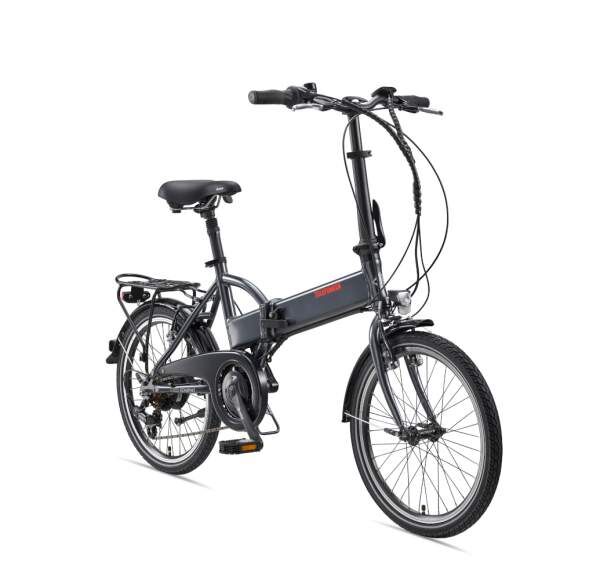 E-Bike Telefunken F820 Kompakt Elektrofahrrad Trekking-Pedelec anthrazit 20" RH 37cm E-Fahrrad Faltrad