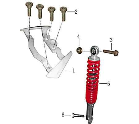 Sechskantschraube M8x32mm Rex RS1100 Halter 703845 Motorroller.de Befestigung Halterung Flachkopfschraube Sechskant-Schraube Bundschraube