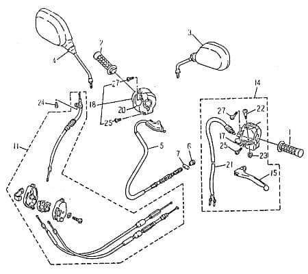 Schaltergehäuse Links Lenkeranbauteile Motorrad 50cc 73402