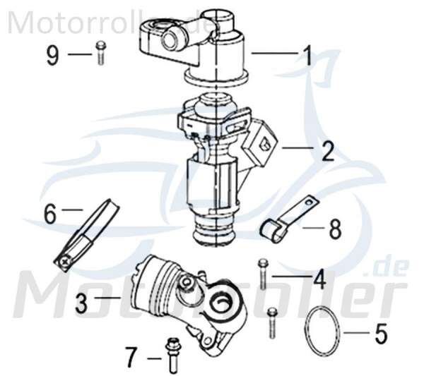 Kreidler Insignio 125 2.0 Schlauchhalter 125ccm 4Takt 750004 Motorroller.de Gummiclip für Benzinschlauch Halteröse 125ccm-4Takt Scooter Qingqi Service