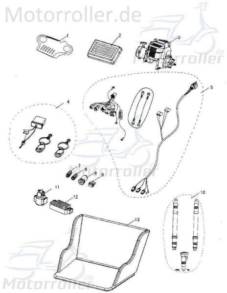 Motor komplett Tongjiang Kinderbuggy 2.000.030 Ersatzmotor Austauschmotor Eppella ECM TBM Kasea Wangye Minibuggy Komplettmotor Original Ersatzteil