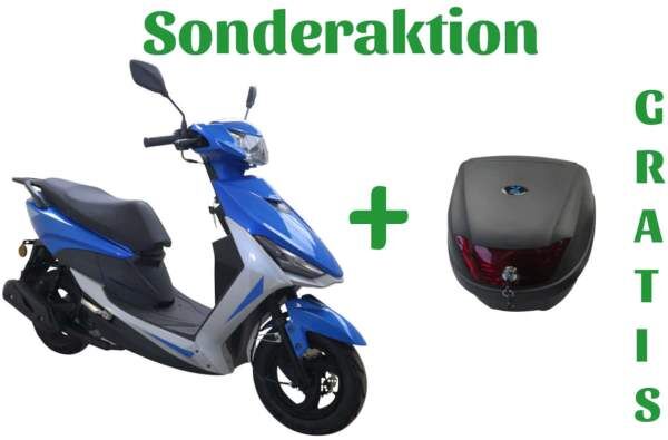 Motorroller GMX 460 Sport S blau 45 km/h Euro 5 Mokick Roller Scooter