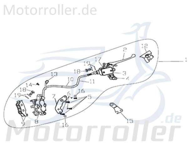 Rex Supermoto 125 DD Bremslichtschalter 125ccm 4Takt 730790 Motorroller.de Bremsschalter Stop-Schalter Bremslicht-Schalter Stoplichtschalter Motorrad