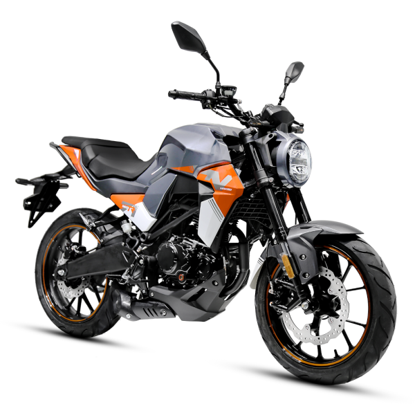 Motorrad Fighter 125 Naked R-S orange Euro 5 Schaltmoped Leichtkraftrad