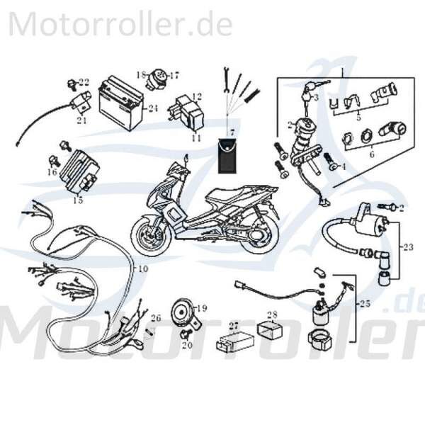 Jonway RMC-G 50 Fußraumfachschloss Roller 50ccm 2Takt 83650 Motorroller.de 50ccm-2Takt Scooter Ersatzteil Service Inpektion Direktimport