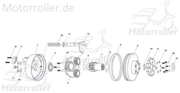 Bundschraube M8x1,25x40mm Tongjian Buggy 150ccm 4Takt Motorroller.de Maschinenschraube Flanschschraube Flansch-Schraube Maschinen-Schraube Ersatzteil