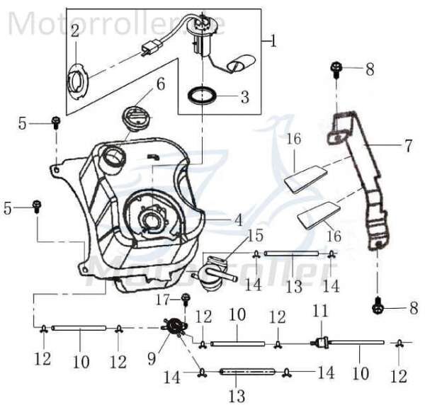 Halter Kraftstofftank Befestigung AGM-MOTORS 1030117