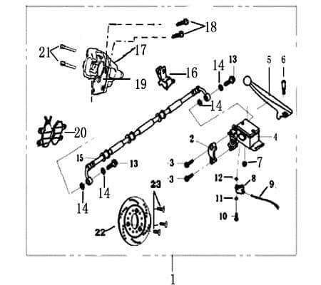 Bremshebel links chrom Scheibenbremse hinten 700957