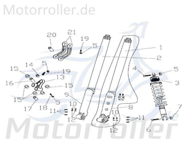 Kreidler Supermoto 125 WK1SM... Gabelsimmerringe 43x45x11mm 730946 Motorroller.de Gabelsimmerringsatz Gabelsimmeringset 125ccm-4Takt Motorrad Moped