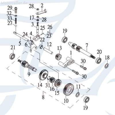 Kreidler F-Kart 170 Lagerblock 170ccm 4Takt 15332-GOO-00 Motorroller.de Getriebe 170ccm-4Takt Ersatzteil Service Inpektion Direktimport