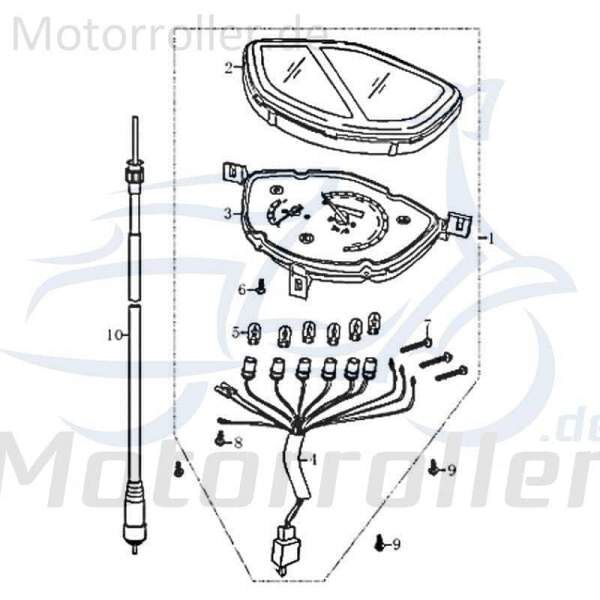 Tachometer Kreidler RMC-G 50 Geschwindigkeitsanzeige 83697 Motorroller.de Geschwindigkeitsmesser Speedometer kmh-Anzeige Geschwindigkeits-Anzeige