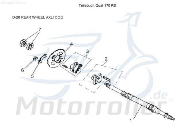 AEON Verbinder Bremstrommel Cobra 180 RS Quad 97050-156-000 Motorroller.de Sitzabdeckung Sitzscharnier 125ccm-4Takt ATV UTV Ersatzteil Service