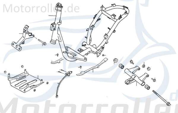 Fussbrettträger rechts Rahmen Motorroller Rex 86373