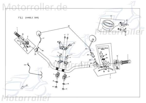 Bremszylinder ohne Rückspiegel Loch X0403001000