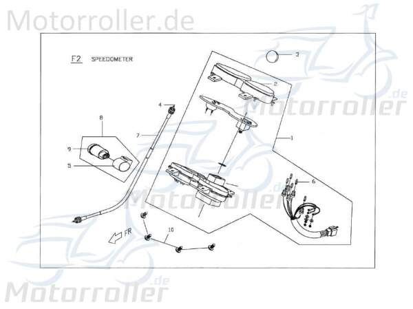 PGO Armaturenglas PMX 110 Roller P256A010000 Motorroller.de PMX 50 Mokick Ersatzteil Service Inpektion Direktimport