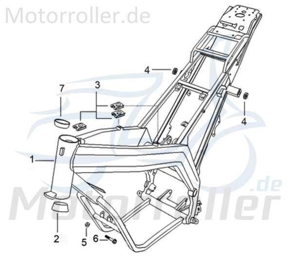 Kreidler Supermoto 50 DD Rahmen 733161 Motorroller.de Fahrgestell Motorradrahmen Grundgerüst