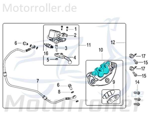 Kreidler Insignio 125 2.0 Bundmutter M6 125ccm 4Takt 750420 Motorroller.de Sechskantmutter Flanschmutter Sechskant-Mutter Flansch-Mutter Bund-Mutter