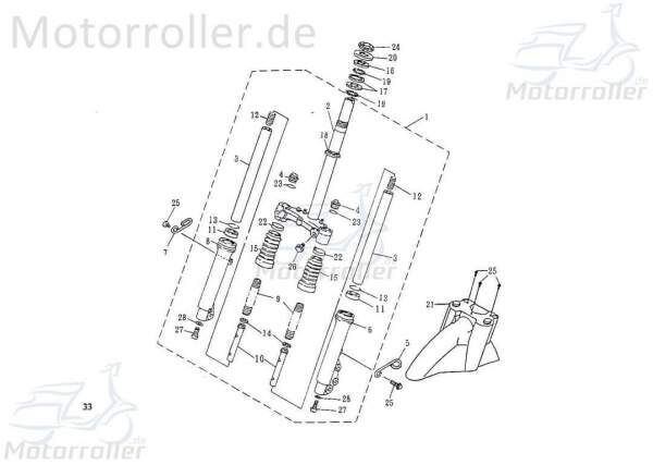 SMC Extra 50 Off Road Stoßdämpferkolben 50ccm 2Takt 42143-PAF-00 Motorroller.de Extra 50 Off Road 50kmh Extra 50 Sport 50kmh Mokick Ersatzteil Service