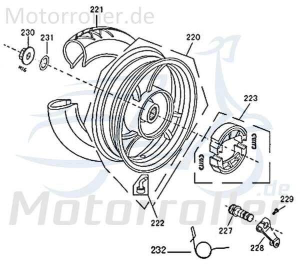 Jonway Florett 2.0 50 City Bremshebel 50ccm 2Takt 741050 Motorroller.de Handbremshebel Handbremsgriff Brems-Hebel Bremsarm Brems-Arm Brems-griff