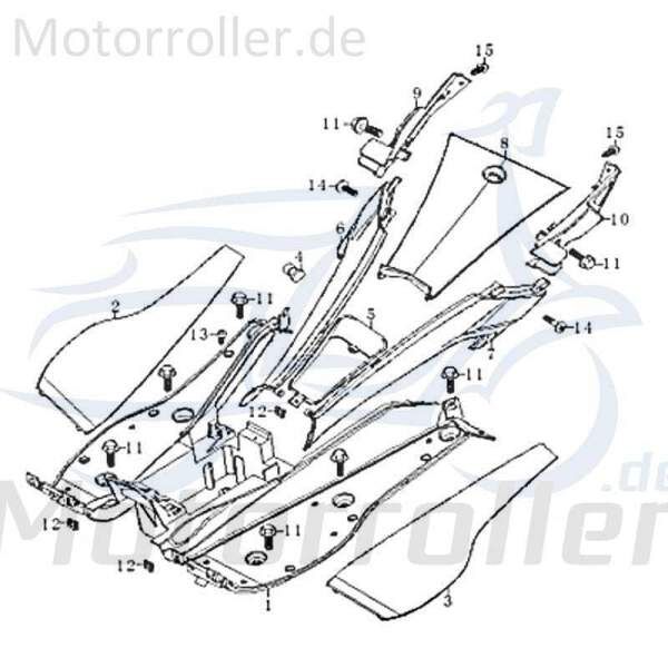 Kreidler Florett RMC-G 50 125 Fussbrett 83595 Motorroller.de Trittbrett Fussablage Bodenbrett Original Ersatzteil Scooter