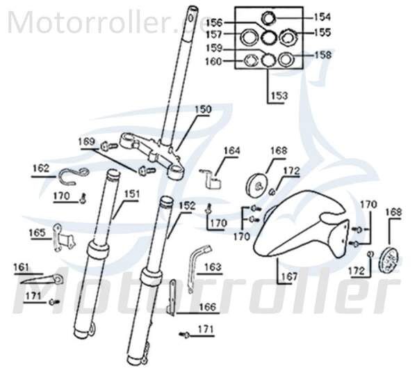 Kreidler Florett 2.0 2.1 RS 50 Vorderradabdeckung orange 741065 Motorroller.de Kotflügel Schutzblech Radabdeckung vorne