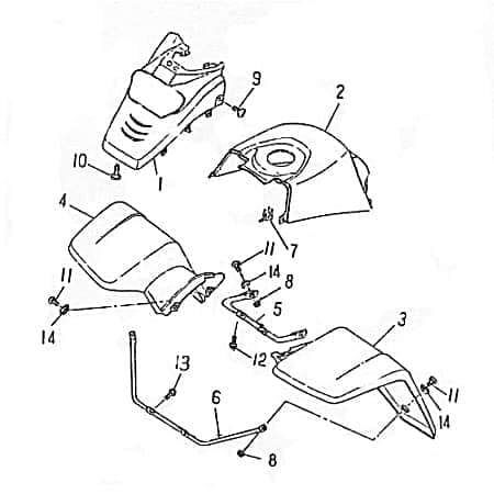 Tankverkleidung schwarz Frontverkleidung Quad ATV 95343