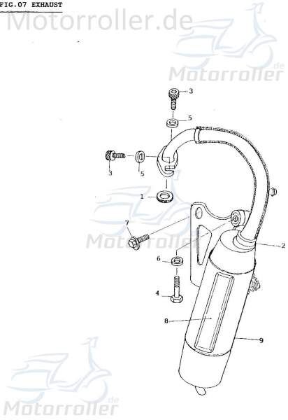 Adly Unterlegscheibe 8x15mm JET 50 Distanzscheibe 50ccm 2Takt Motorroller.de Distanzhalter U-Scheibe Washer Beilagscheibe Ausgleichsscheibe Scooter