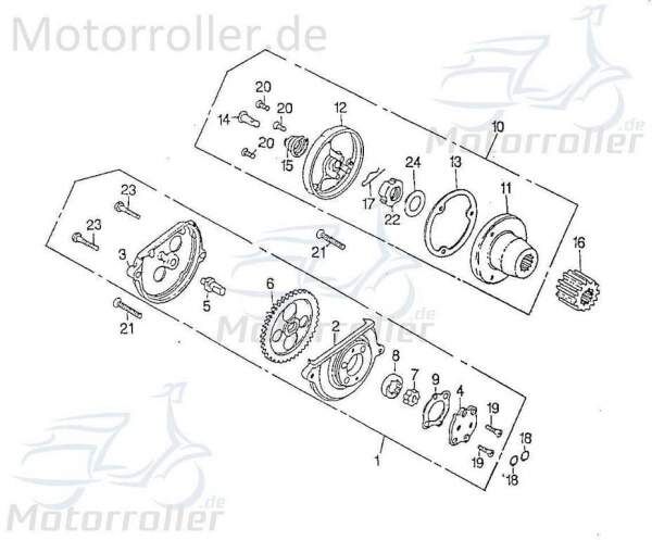 SMC Sechskantschraube M5x12mm Rex Cruiser 125 125ccm 4Takt Motorroller.de Befestigung Halter Halterung Flachkopfschraube Sechskant-Schraube Motorrad