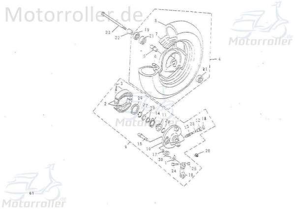 Bremsverschleißanzeige vorn Vorderrad Trommelbremse 78672