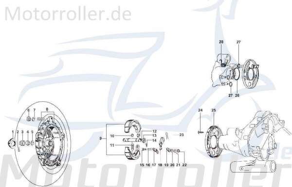 Schraube Kreidler STAR Deluxe 4S 125 Scooter 4Takt SF504-1035 Motorroller.de Bundschraube Maschinenschraube Flanschschraube Flansch-Schraube Moped