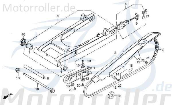 Buchse Schwingenlager Kunststoff Daelim VT 125 125ccm 4Takt Motorroller.de Hülse Distanzhülse Lagerbuchse Distanz-Hülse Distanzbuchse Passhülse Moped