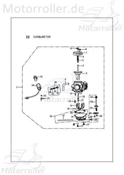 PGO Kappe Kaltstarter 150ccm-4Takt G-Max 150 Verkleidung 12308567001 Motorroller.de Schutz Blende Deckel Abdeckung Haube Abdeckhaube Schutzhaube