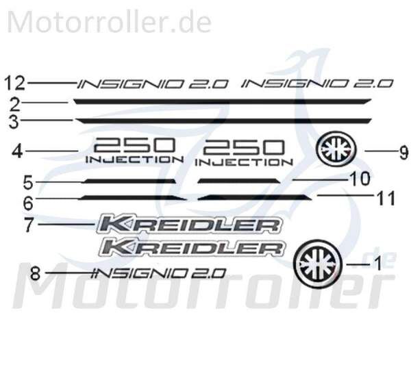 Kreidler Insignio 125 2.0 Logo Kreidler 125ccm 4Takt 05521N120001 Motorroller.de front 125ccm-4Takt Scooter Qingqi Ersatzteil Service Inpektion