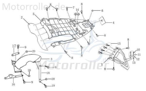 Halter links Halteblech Befestigung 1030932-1