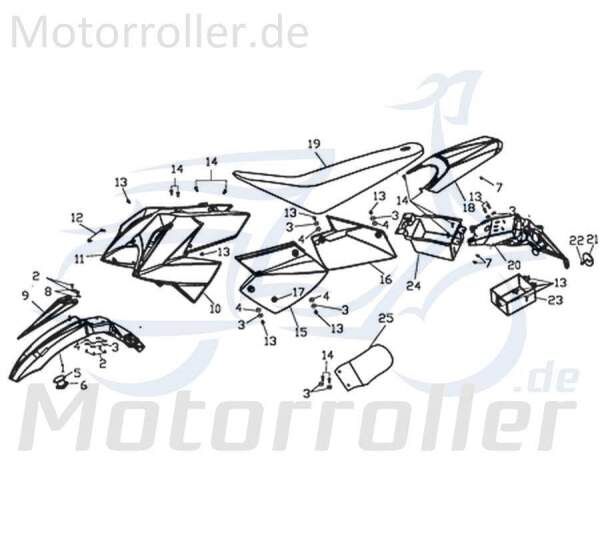 Rex Supermoto 125 DD Abstandshülse 125ccm 4Takt 730925 Motorroller.de Distanzbuchse Abstandsbuchse 125ccm-4Takt Motorrad Kreidler Moped Ersatzteil